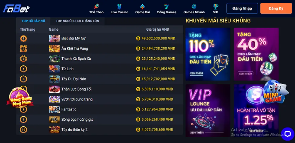 Hoàn trả hàng ngày mb6666 link vào