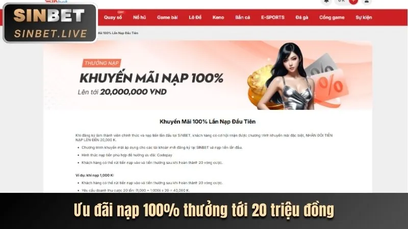 Thưởng nạp lại mb6666 link vào